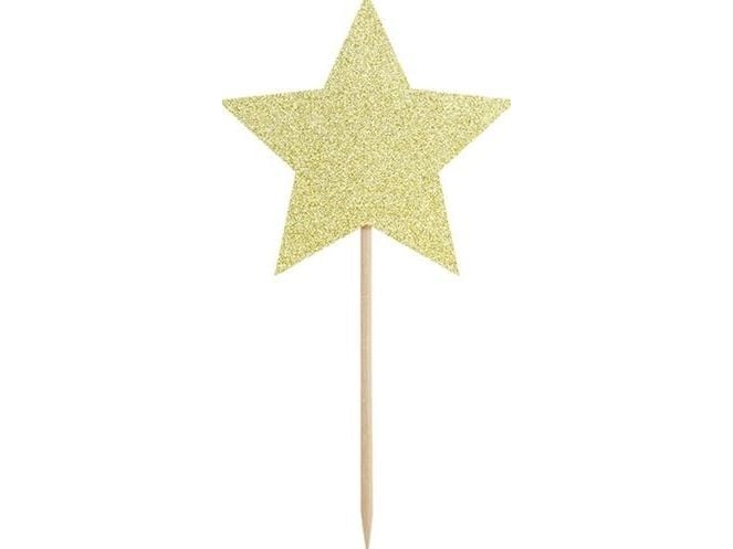 Party Deko Topper, Sterne, Gold, 11,5 Cm, 6 Stück Universal