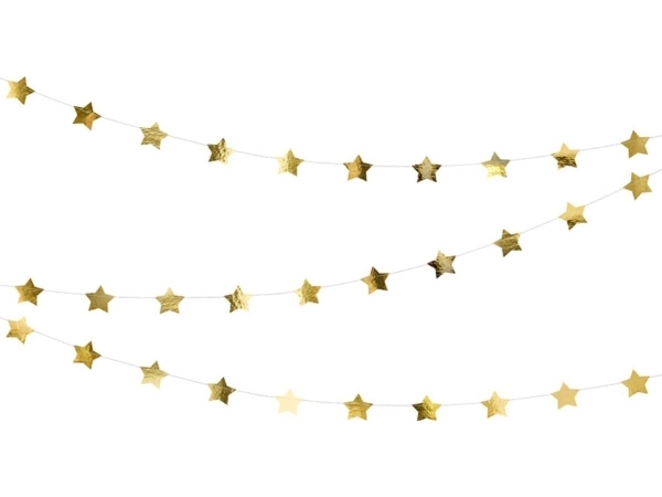 Gold Stars Girlande 3,6 M