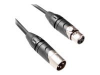MicroConnect - Forlængerkabel til audio - XLR3 hun til XLR3 han - 9 m - sort