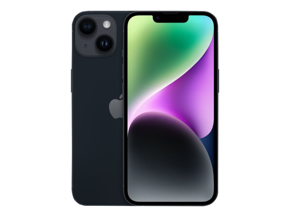 Apple iPhone 14 Plus - 5G smartphone - dual-SIM / Internminne 512 GB - OLED-skärm - 6.7 - 2778 x 1284 pixlar - 2 bakre kameror 12 MP, 12 MP - front camera 12 MP - midnatt | Tele & GPS - Mobiltelefoner - Apple iPhone | GameStuff