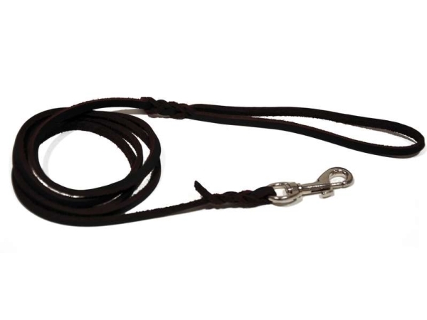 Dogman Leine Leder 6Mmx180cm Schwarz