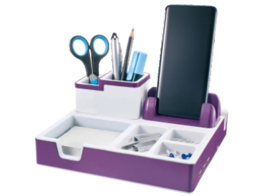 Twin Desk Organizer 210X216x95 Mm Lilla