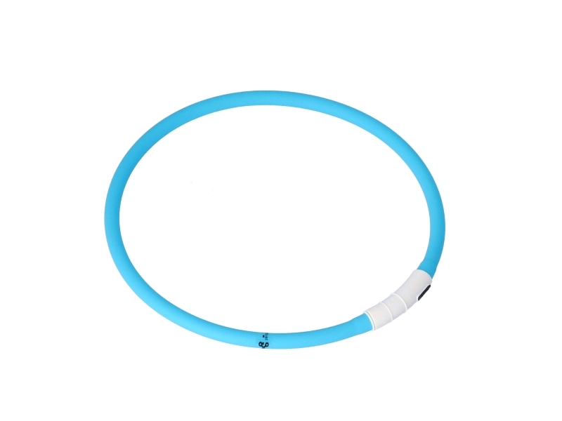 Dogman Blinkhalsband Led Turkos 20-65Cm