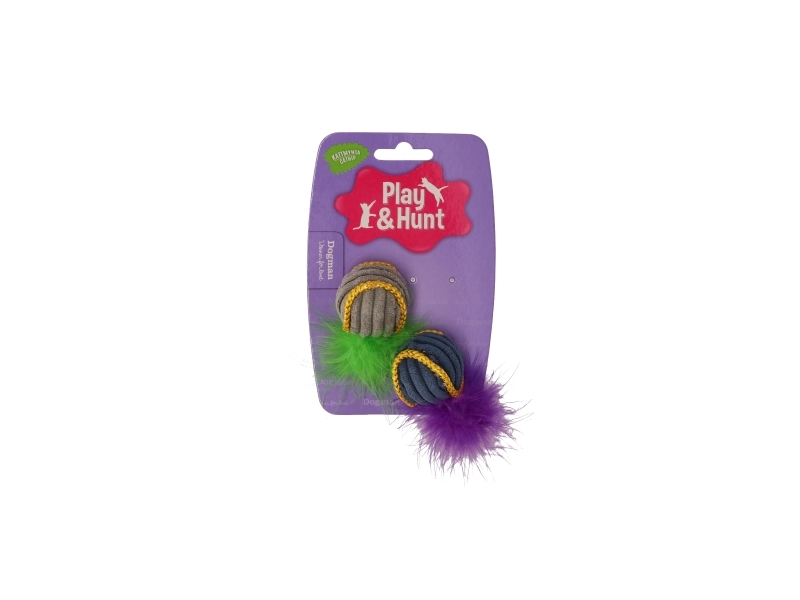 Dogman Katzenspielzeug Ball 2Er-Set Mehrfarbig 5Cm
