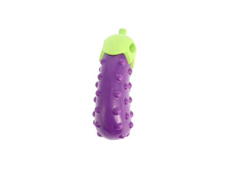 Dogman Dog Toy Aubergine TPR Squeaqy 14x7x5cm