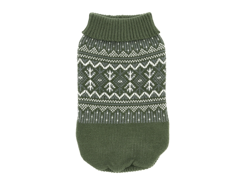 Dogman Stickad Hundtröja Iselin Grön 45cm 45cm | Sällskapsdjur  >  Hund  >  Jacka - kappa - regnkappa - stickat plagg | GameStuff