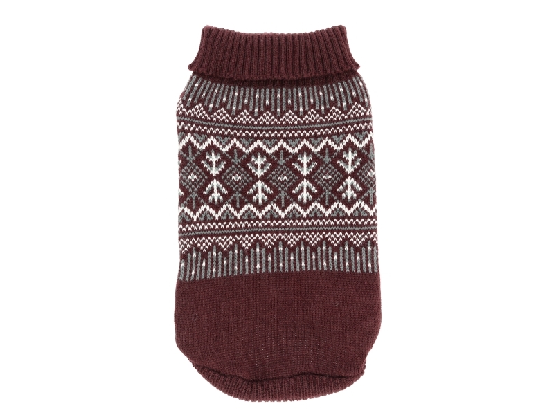 Dogman Stickad Hundtröja Iselin Vinröd 25cm 25cm | Sällskapsdjur  >  Hund  >  Jacka - kappa - regnkappa - stickat plagg | GameStuff