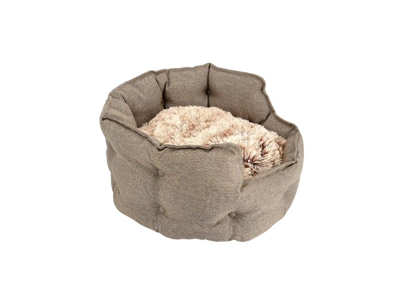 Dogman Classy Memory Foam Hundeseng Beige M 64cm