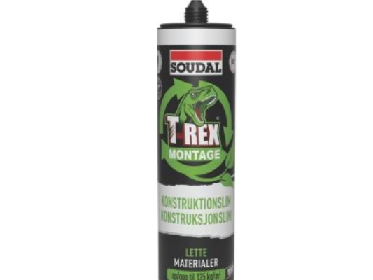 Soudal Montagelim Til Lette Materialer Som Gulvlister, Kunstig Stuk Mv. Baseret På 80% Genanvendte Materialer Både I Indhold Og Emballage.