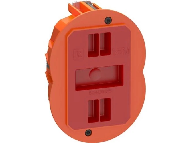 LAURITZ KNUDSEN LK FUGA AIR SLIM forfradåse IP40 Vindtæt 1½ modul, Orange- I pose for DIY