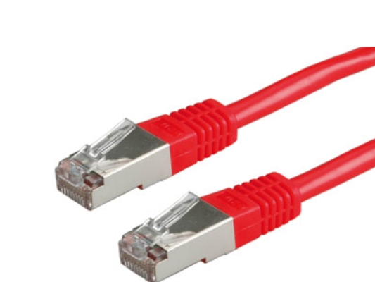 Value S/Ftp-(Pimf-)Patchkabel Konf. Kat. 6, Rot 0,5 M, 0,5 M, Cat6, S/Ftp (S-Stp), Rj-45, Rj-45, Rot