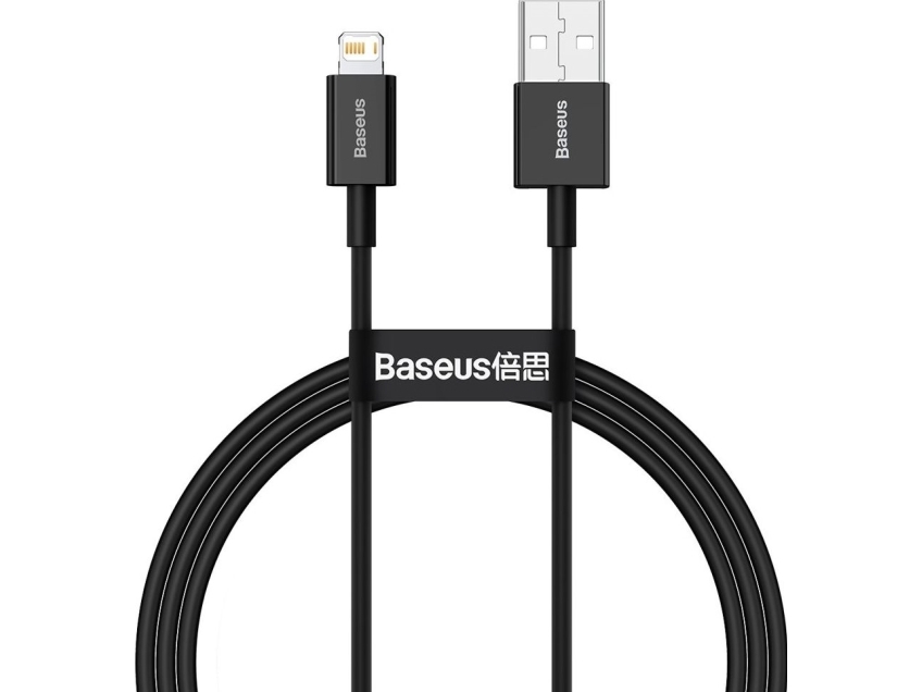 Baseus Calys-A01, 1 M, Lightning, Usb A, Hanstik, Hanstik, Sort
