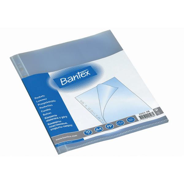 Plastlommer A4 Bantex PP 0,06 mm (100 stk.) | Arkivering - Elastikmappar & Chartekker - Plastficka | GameStuff