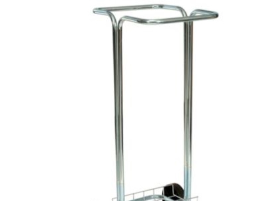 Abfallbehälter Mit Rollen 100 L – Verzinkter Stahl, 93,5X44x42 Cm Für 100-L-Abfallsäcke (Säcke Nicht Enthalten)