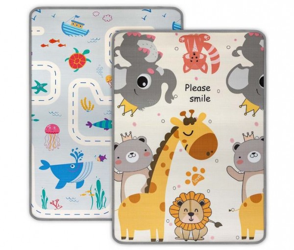 Milly Mally Spielplatzmatte Wendbar - 4685 - Kinder - Meer Und Afrika - Größe: 120X178 Cm