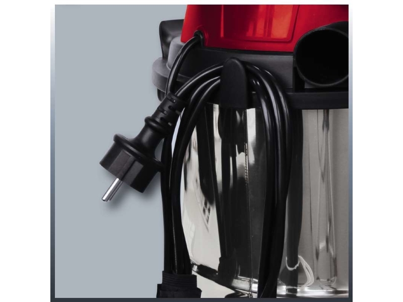 Einhell Tc-Vc 1812 S, 1250 W, Beholder Vakuum, Tør&Våd, 12 L, 80 Db, Sort, Rød, Sølv