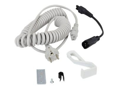 Ergotron Coiled Extension Cord Accessory Kit - Strømkabelpakke - 2.4 M - Snoet - Grå - Saudi-Arabien, Europa