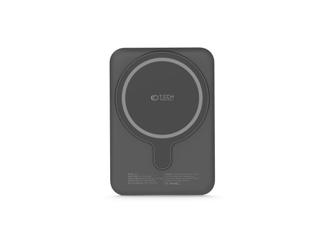 Tech-Protect Lifemag Pb11 Powerbank Su Magsafe 10000Mah 15W Usb-C Port - Juodos Spalvos + Usb-C Cableis