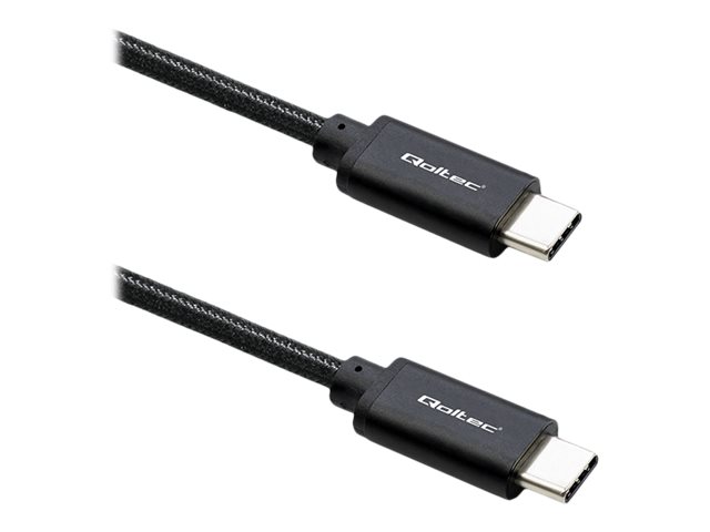 Qoltec - Usb-Kabel - Usb-C (Han) Til Usb-C (Han) - Usb 2.0 - 48 V - 1 M - Sort