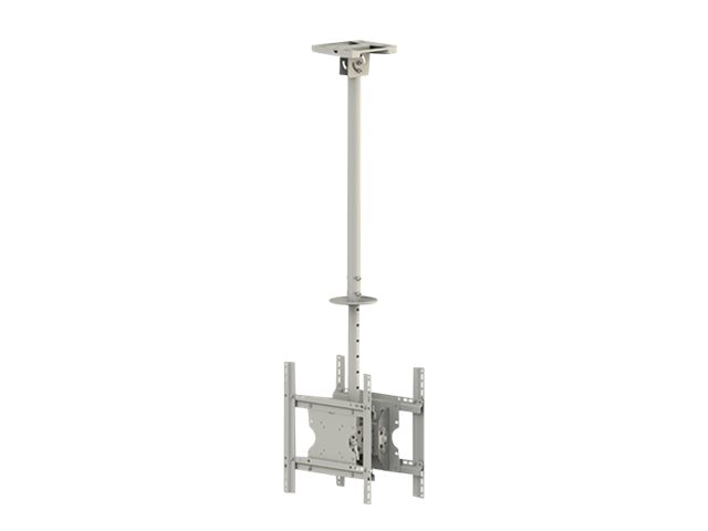 Multibrackets M Public 3000 - Monteringssæt (Til Loftmontering) - Ryg Mod Ryg - For 2 Lcd / Plasmapaneler - Medium - Stål - Hvid, Ral 9016 - Skærmstø