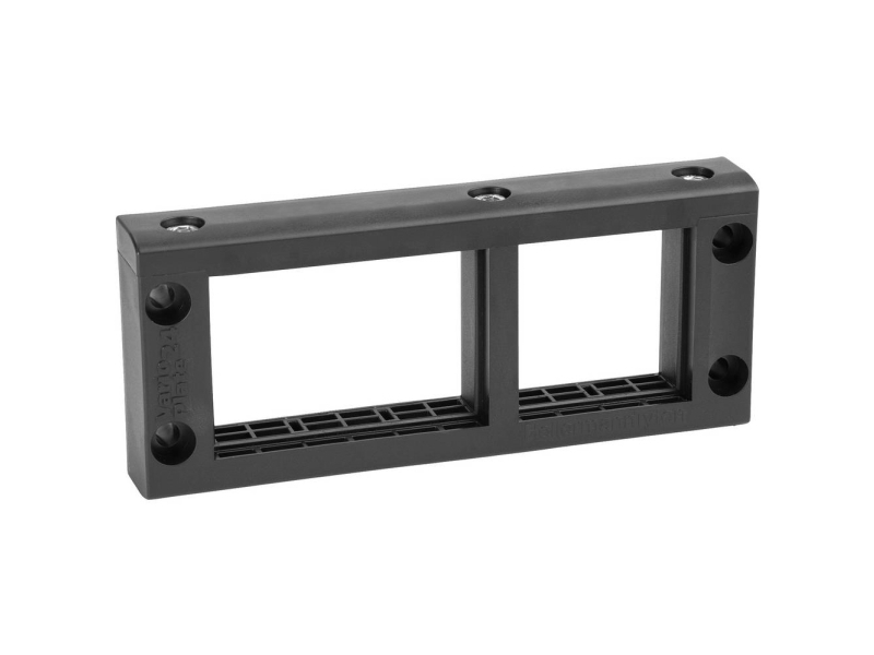 Hellermanntyton Varioplate-24_Frame-Pl-Bk Kabeldurchführungsrahmen Halogenfrei Kunststoff Schwarz 1 St. (440-00003)