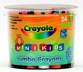 Crayola Mini Kids - 24 Jumbo Crayons, 24 Stück(E), Multi, Mehrfarben, Rund, Wachs, 1 Jahr(E)