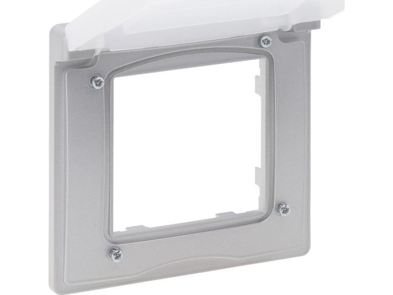 Legrand Niloe Step enkelram 863396 IP44 aluminium | Lauritz Knudsen - LK FUGA - Rammer & Tangenter | GameStuff