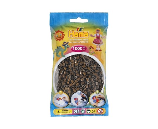 Hama Midiperlen 1000 Stück Braun - Nr. 207-12