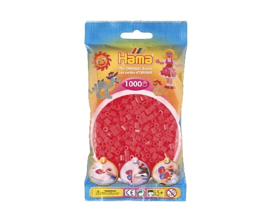 Hama Midiperlen 1000 Stück Neonrot