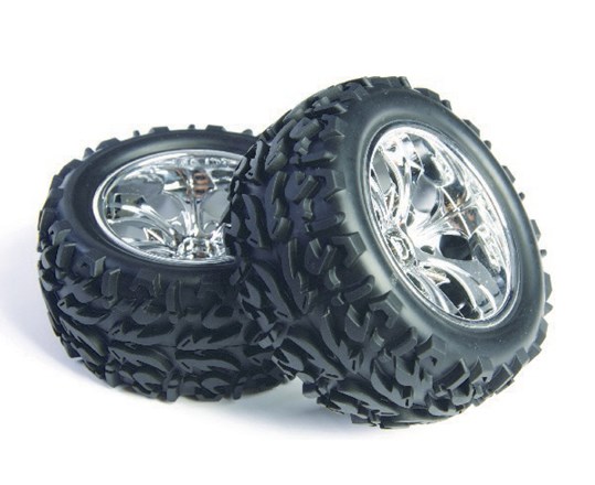 Wheel Complete, Truck, Chrom, 2 Pcs
