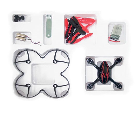 Value Pack For H107 Camera Black W.Red Strips