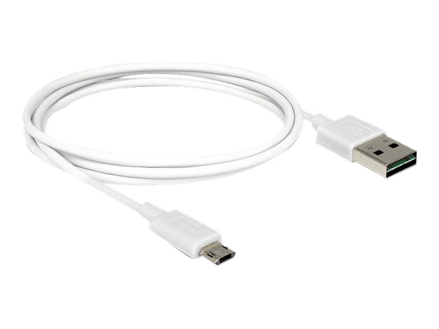 Delock Easy-Usb - Usb-Kabel - Micro-Usb Type B (Han) Til Usb (Han) - Usb 2.0 - 1 M - Omvendelig A-Stikforbindelse, Omvendelig Micro B-Stikforbindelse