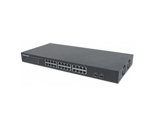 Intellinet 561044, Unverwaltet, L2, Gigabit Ethernet (10/100/1000), Vollduplex, Standmontage, 1U