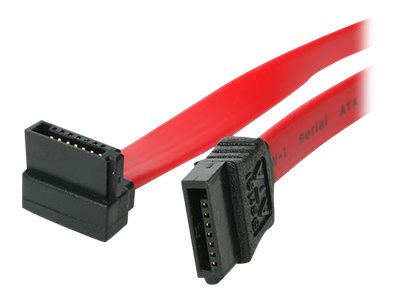 Startech.Com 45Cm Sata Kabel - Serial-Ata Anschlusskabel Rechts Gewinkelt, 0,457 M, Sata Iii, Sata 7-Pin, Sata 7-Pin, Weiblich/Weiblich, Rot
