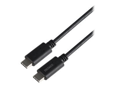 Deltaco - Usb-Kabel - Usb-C (Han) Til Usb-C (Han) - 5 A - 1 M - Sort