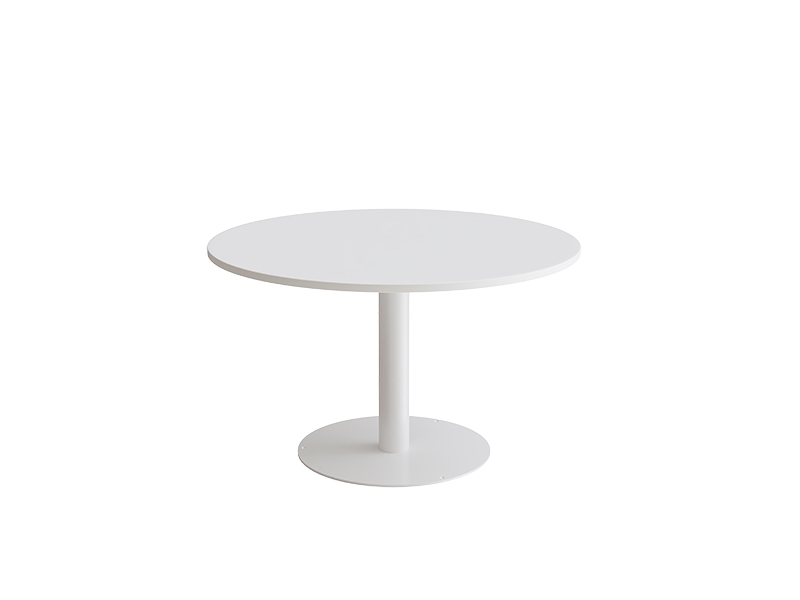 Pöytä Cirkum, Ø1200 mm, korkeus 720 mm, harmaa laminaatti, alumiininharmaa runko