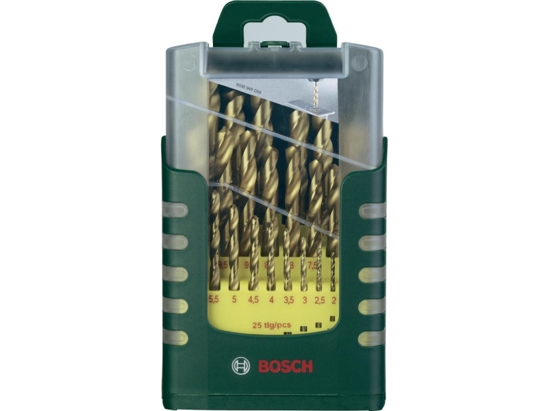 Bosch Accessories 2607017154 Hss Metall-Spiralbohrer-Set 25Teilig Tin Zylinderschaft 1 Set