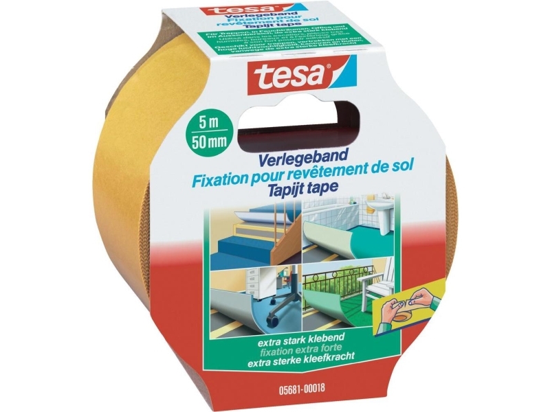 Tesa Extra Strong, Orange, Befestigung, Reparatur, Keramiken, Pvc, Holz, Weich, Hitzebeständig, 5 M