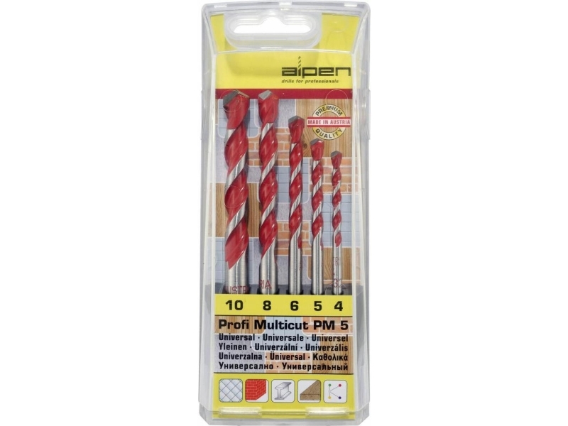 Hartmetall Multibor Satz 5 Teile Alpen Multicut 100705100 Zylinderschaft 1 Satz