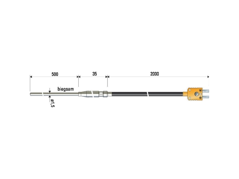 B &amp B Thermo-Technik 06251189-41 Dyksensor -100 till +1000 °C Sensortyp K | Ventilation & Klimat - Annan ventilation och klimat - Temperaturmätningsutrustning | GameStuff