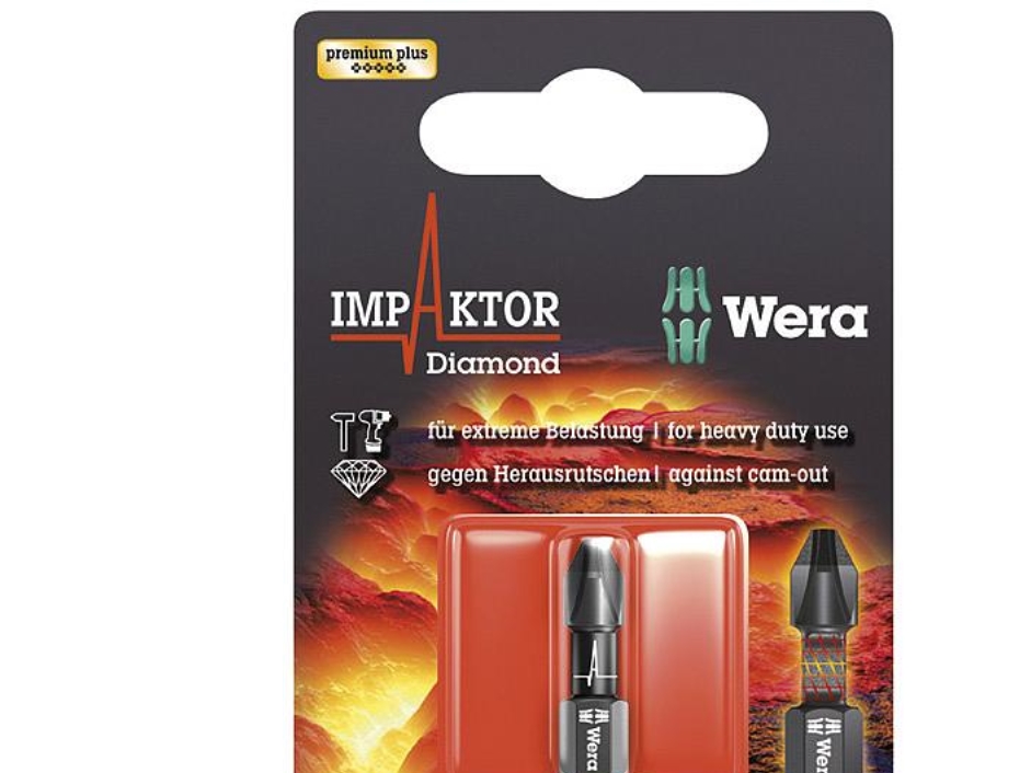 Wera Kreuzschlitz-Bit Ph 2 851/1 Imp Dc Sb Sis Werkzeugstahl Legiert, Diamantbeschichtet D 6.3 1 St. (05073916001)