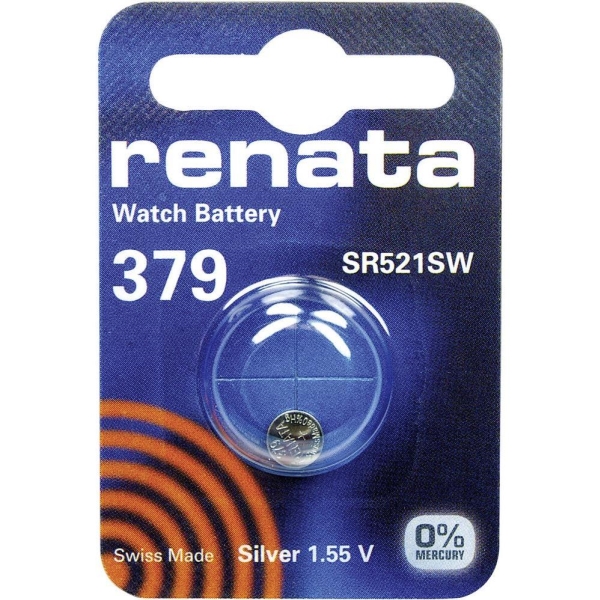 Renata Sr63 Knopfzellenbatterie 379 Silberoxid 16 Mah 1,55 V 1 Stk