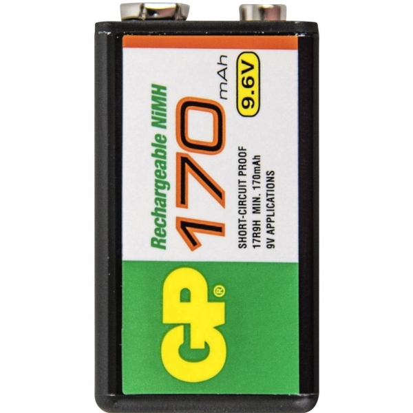 Gp Batteries 6Lr61 9 V Blockbatterie Nimh 170 Mah 9,6 V 1 Stück