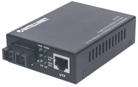 Intellinet Gigabit Ethernet Singlemode Medienkonverter, 10/100/1000Base-T Auf 1000Base-Lx (Sc) Single Mode, 20 Km, 1000 Mbit/S, 1000Base-T, 1000Base-