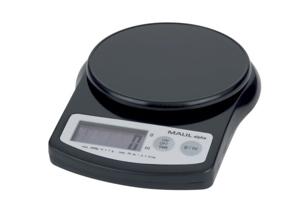 Maul Alpha, Elektronische Postwaage, Schwarz, 12,4 Cm, 188 X 141 X 37 Mm