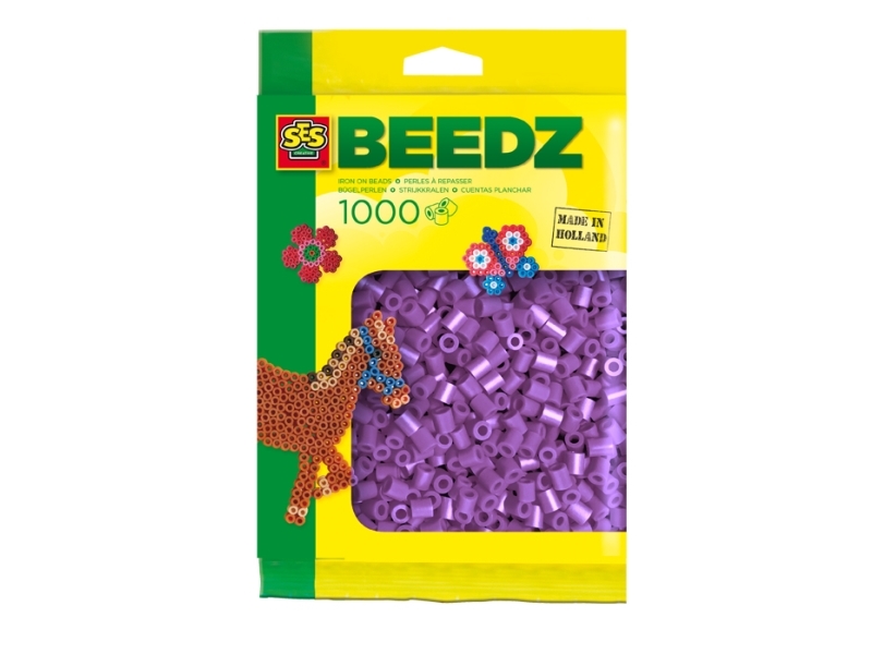 SES Creative Beedz Childrens packet of 1000 Purple Iron-on Beads, Pärlor till pärlplattor, 1000 styck, Violett, Pojke/flicka, 5 År, 12 År | Leksaker - Kreativitet - Pärlor | GameStuff