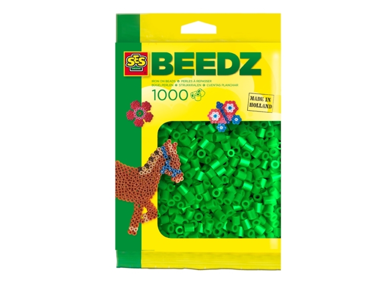 SES Creative Beedz Childrens packet of 1000 Green Iron-on Beads, Pärlor till pärlplattor, 1000 styck, Grön, Pojke/flicka, 5 År, 12 År | Leksaker - Kreativitet - Pärlor | GameStuff