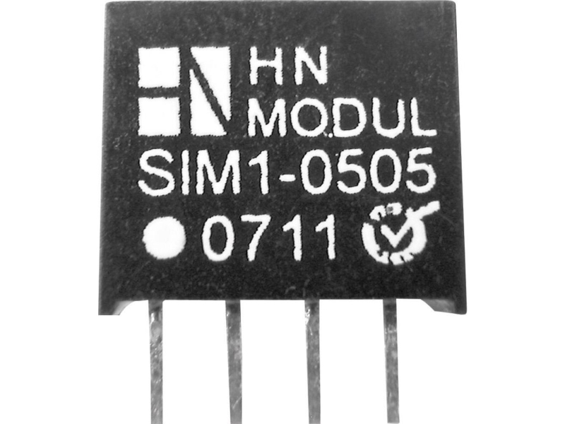 HN Power SIM1-0505-SIL4 DC/DC-omformer, print 5 V/DC 5 V/DC 200 mA 1 W Antal udgange: 1 x Indhold 1 stk