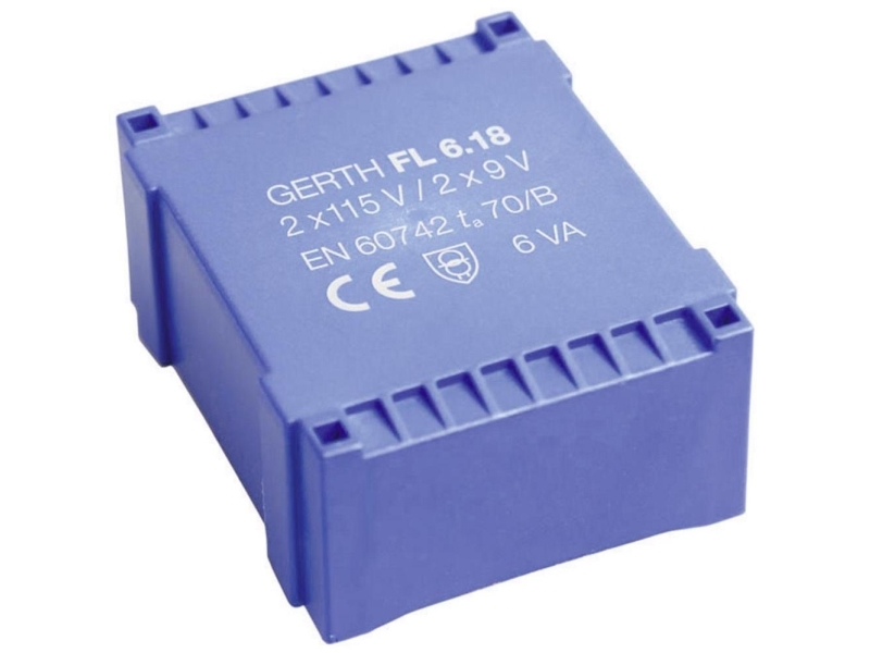 Gerth FL6.24 Printtransformator 2 x 115 V 2 x 12 V/AC 6 VA 250 mA