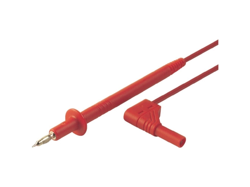 SKS Hirschmann PL 2600 S W rt Sikkerhedsprøveledning Lamelstik 4 mm Testspids 1.00 m Rød 1 stk | EL Artiklar - Kablar och ledningar - Testa och mäta ledningar | GameStuff